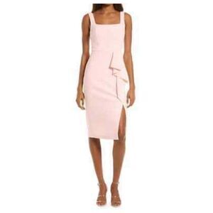 Ever New Pink Square Neck Ruffle Mini Cocktail Dress 10